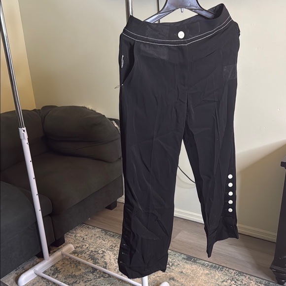 rag & bone Pants - rag & bone Black Button-Detail Pants